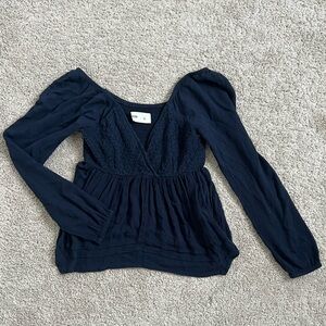 Hollister Navy Blue Women's Top